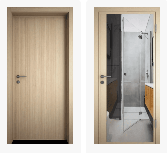 Двулицеви врати за баня